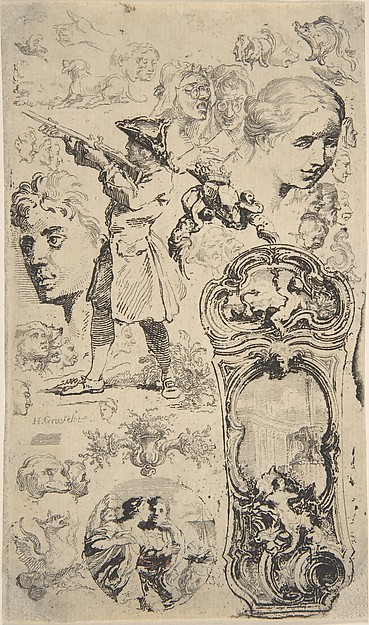 Sheet of sketches