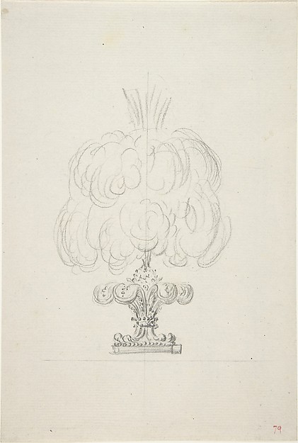 Design for a Plumed Oil Lamp