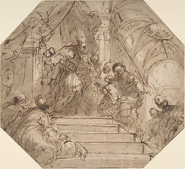 Presentation of the Virgin in the Temple by Valerio Castello
