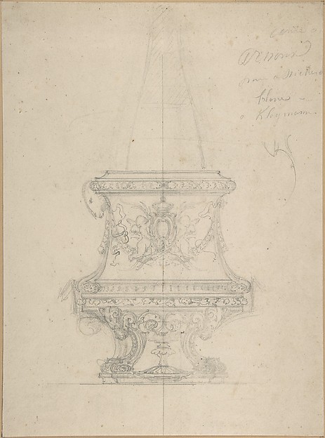 Design for a Vase with Rams' Heads in Renaissance Style