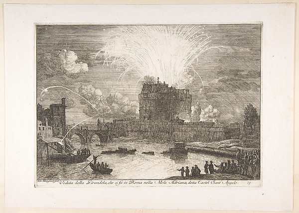 Fireworks in Rome Over Castel Sant' Angelo
