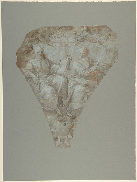 Study for a Pendentive: Figures of Saint Peter and Saint Paul by Belisario Corenzio