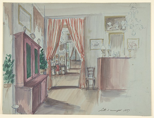Drawing of an Interior: Salle à manger