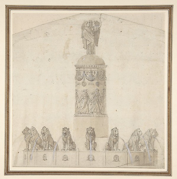 Design for a Fountain by Anonymous, French, 19th century, The Metropolitan Museum of Art