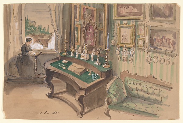 Drawing of an Interior: Salon