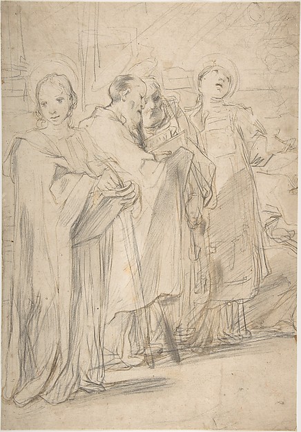 Saints John the Evangelist, Paul, Peter, and Stephen by Ferraù Fenzoni