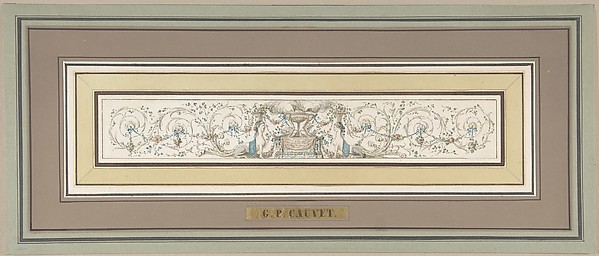 Design for a Frieze with a Censer, Sphinxes and Acanthus Scrolls