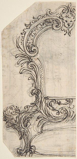 Design for the Frame of a Mirror or Fire Screen (recto); Various Sketches (verso).