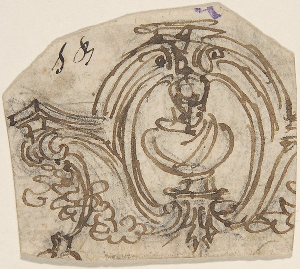 Design for an Overdoor with a Bust