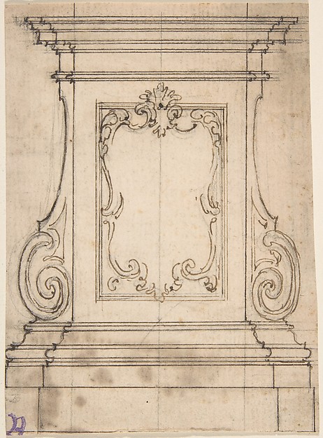 Design for a Pedestal (recto); Design for the Plan of a Monument (verso)
