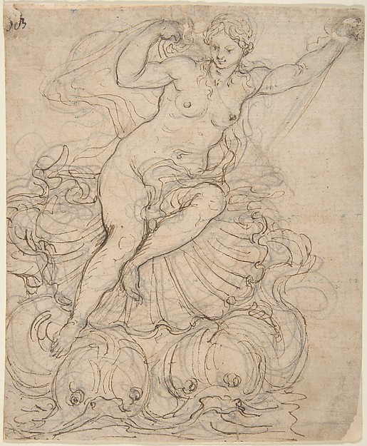 Galatea on her Chariot drawn by Dolphins