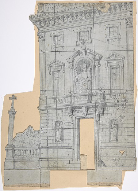 Design for a Stage Set at the Opéra, Paris: Building Façade