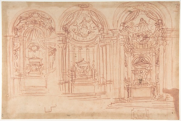 Design for a Catafalgue Used on the Occasion of the Canonization of Saint Mary Magdalen de' Pazzi, Florence, 1669 by Baldassarre Franceschini (il Volterrano)