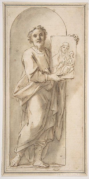 Saint Luke Holding a Painting of the Virgin and Child by Marcantonio Franceschini