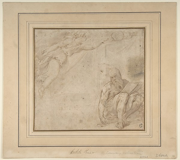 Allegory with a Flying Victory and a Seated Bearded Man with a Book by Battista Franco, The Metropolitan Museum of Art