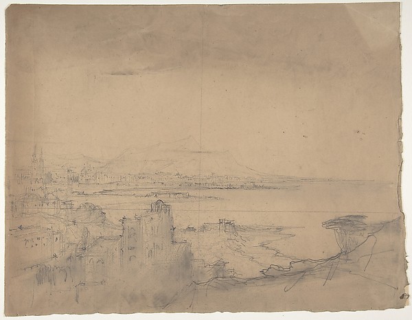 Design for a Stage Set at the Opéra, Paris (recto); Man with Cane (verso)