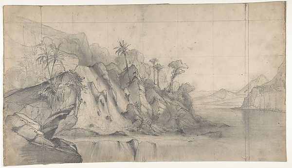 Design for a Stage Set at the Opéra, Paris (recto); Design for a doorway (verso)