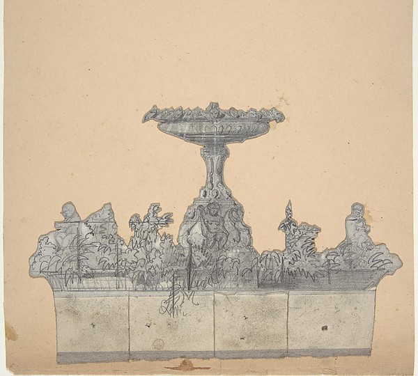 Design for a Stage Set at the Opéra, Paris: A Fountain