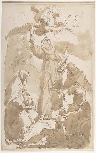 Saint Margaret of Cortona, Saint James of the March, and Saint Didacus by Gaetano Gandolfi