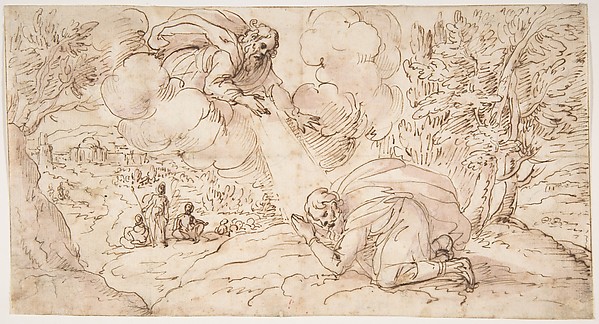 God the Father Appearing to a Kneeling Figure