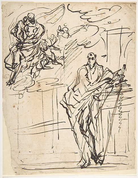 Virgin and Child Appearing to Saint Paul by Micco Spadaro (Domenico Gargiulo)