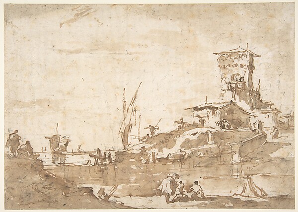Lagoon Capriccio with a Tower