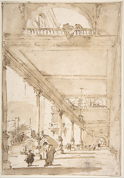 Architectural Capriccio:  A Palace Colonnade