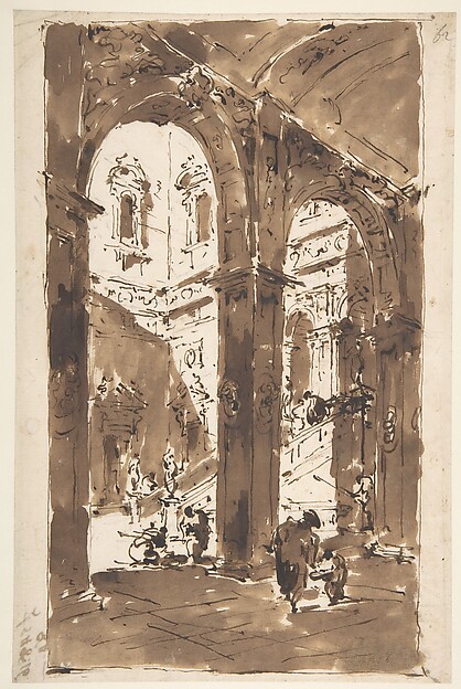 Architectural Capriccio: Courtyard of a Palace