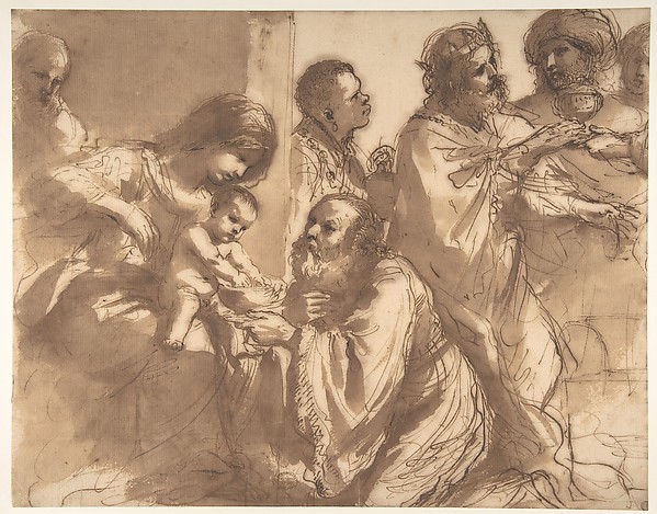 The Adoration of the Magi by Guercino (Giovanni Francesco Barbieri)