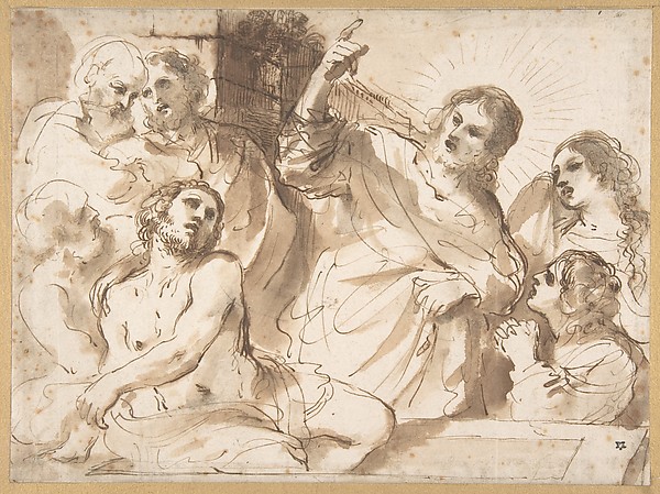 The Raising of Lazarus by Guercino (Giovanni Francesco Barbieri)