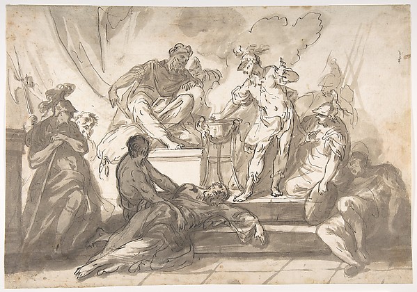 Gaius Mucius Scaevola Thrusting His Right Hand into Fire