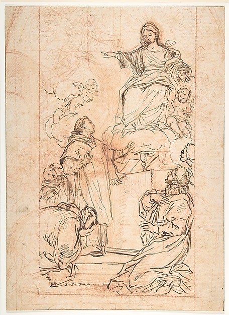 The Virgin Appearing at Mass by Agostino Masucci