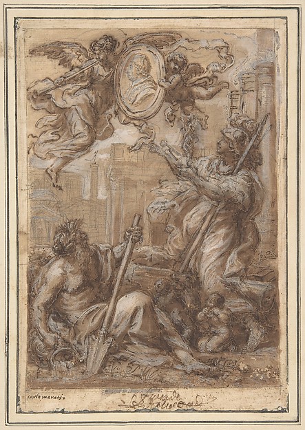Rome and the Tiber Paying Homage to a Pope (Clement XI ?)