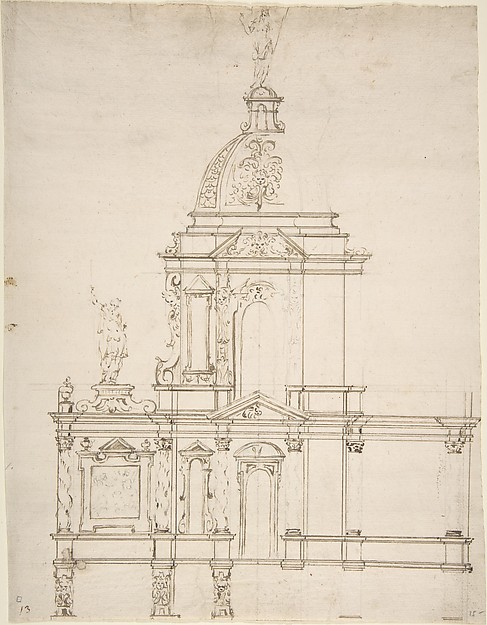 Design for Altar Tabernacle by Anonymous, French, 17th century