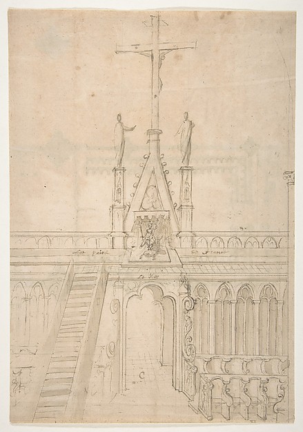Design for Choir Stalls Showing the Entrance to the Choir through the Rood Screen