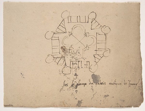 Unidentified, plan (recto) blank (verso)