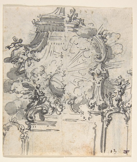 Ornament Design with Alternate Suggestion (recto). Variant Ornament Design with Alternate Suggestion (verso)
