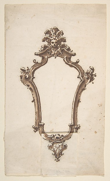 Design for a Frame in the Form of a Cartouche (Mirror?)