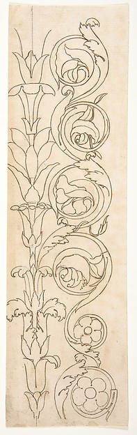 Ornamental drawings (recto) blank (verso)