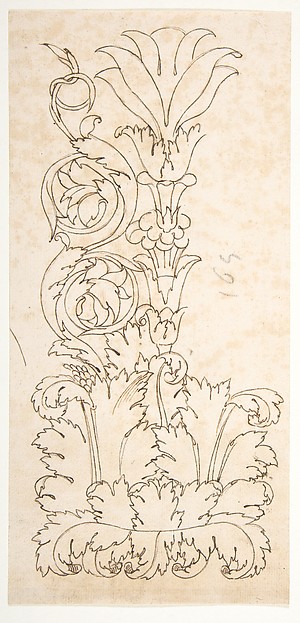 Ornamental drawings (recto) blank (verso)