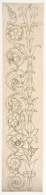 Ornamental drawings (recto) blank (verso)