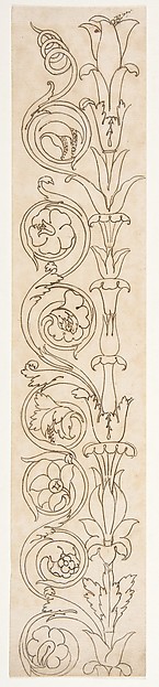 Ornamental drawings (recto) blank (verso)