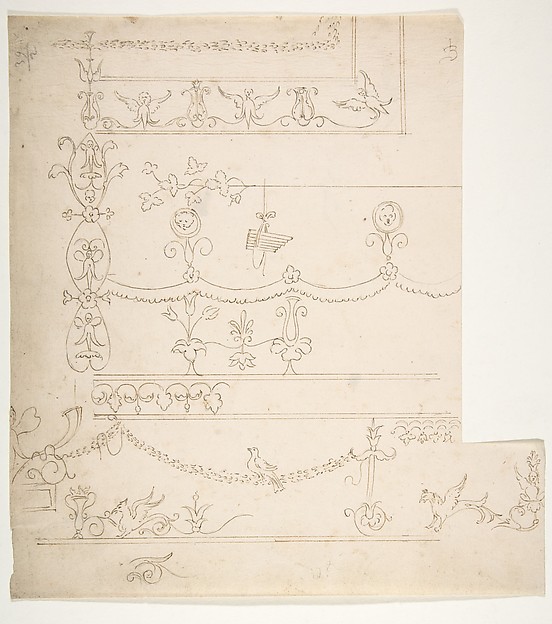 Domus Aurea, cryptoporticus, grostteschi, details (recto) blank (verso)
