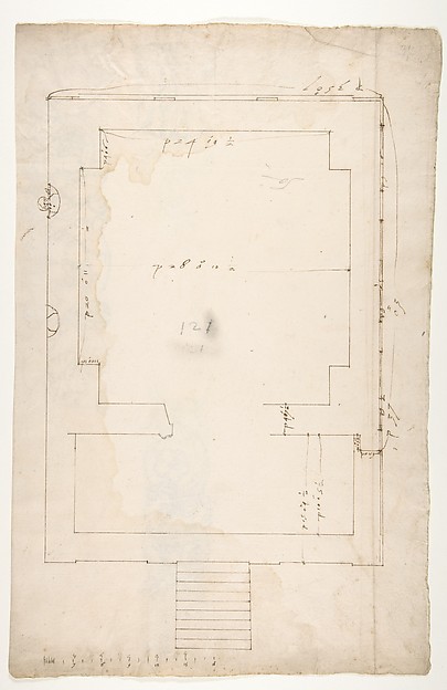 Tomb of Annia Regilla, plan (recto) Arch of the Argentarii, ornamental details, elevation (verso)