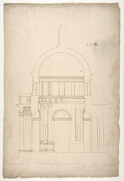 S. Pietro in Montorio, Tempietto, section (recto) blank (verso)