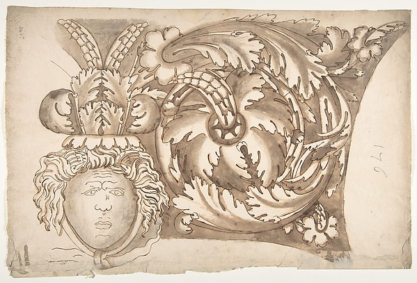 Arch of Septimius Severus, panel, elevation (recto) blank (verso)