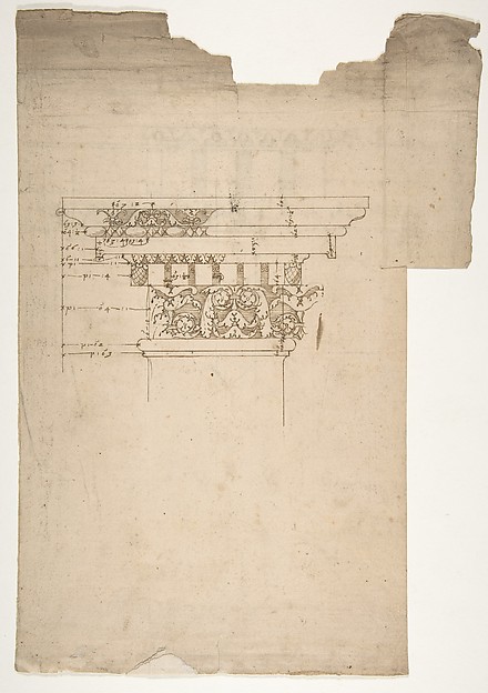 Arch of Septimius Severus, ornamental cornice and pilaster (recto) Arch of Septimius Severus, cornice with ornamental frame moulding (verso)