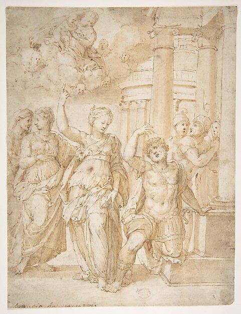 Sibyl Announcing the Birth of Christ to the Emperor Augustus by Bartolomeo Neroni (Il Riccio)