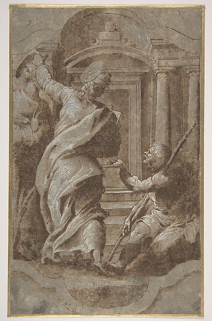 Saints Peter and John Healing a Cripple at the Gate of the Temple by Perino del Vaga (Pietro Buonaccorsi)