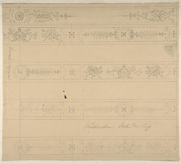 Ceiling Design for the "Salle des Cerfs", Fontainebleau